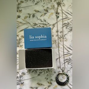 Lia Sophia silver pendant necklace, new in box